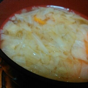 にんじんと白菜のお味噌汁